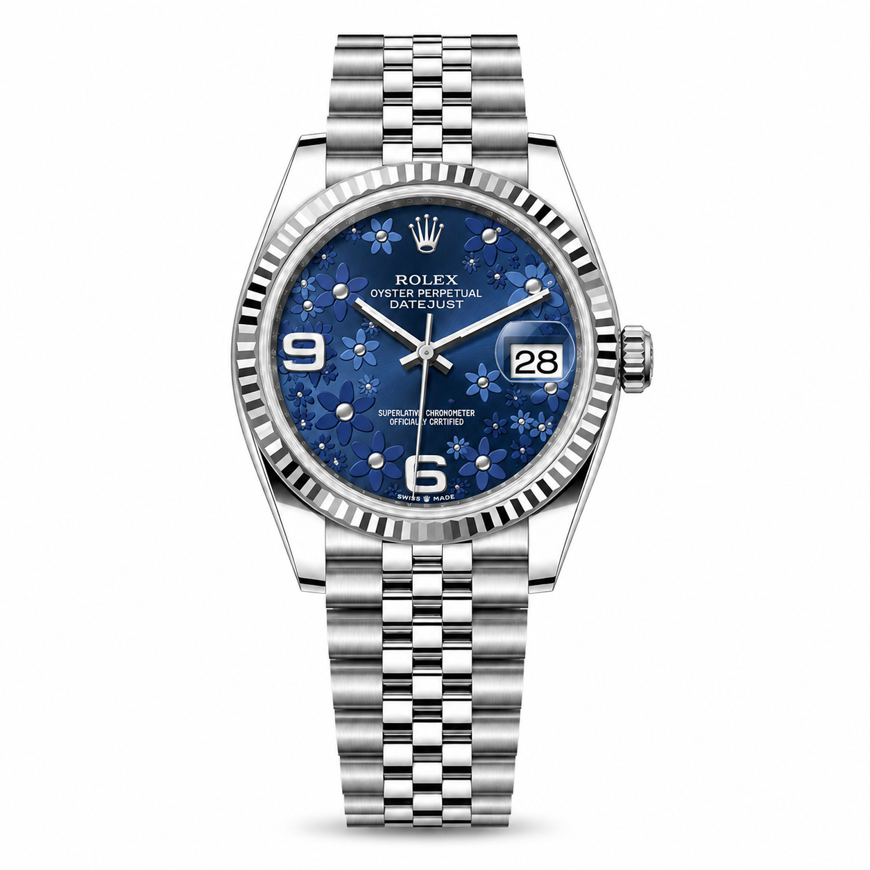 ROLEX DATEJUST  31             "BLUE FLORAL"